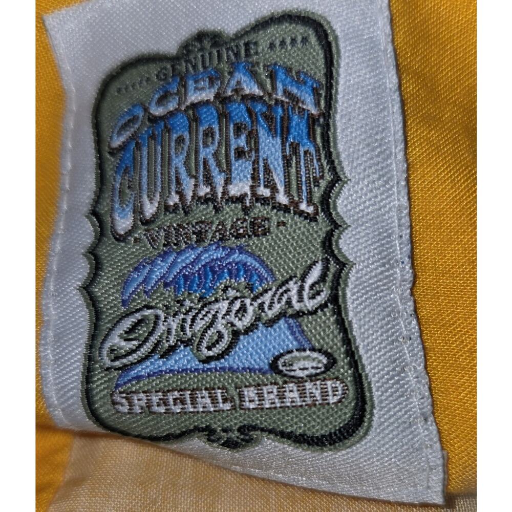 Ocean Current Vintage Mens Shirt Sz L Tropical Surfers Palm Trees Surfing Hawaii - Picture 9 of 16